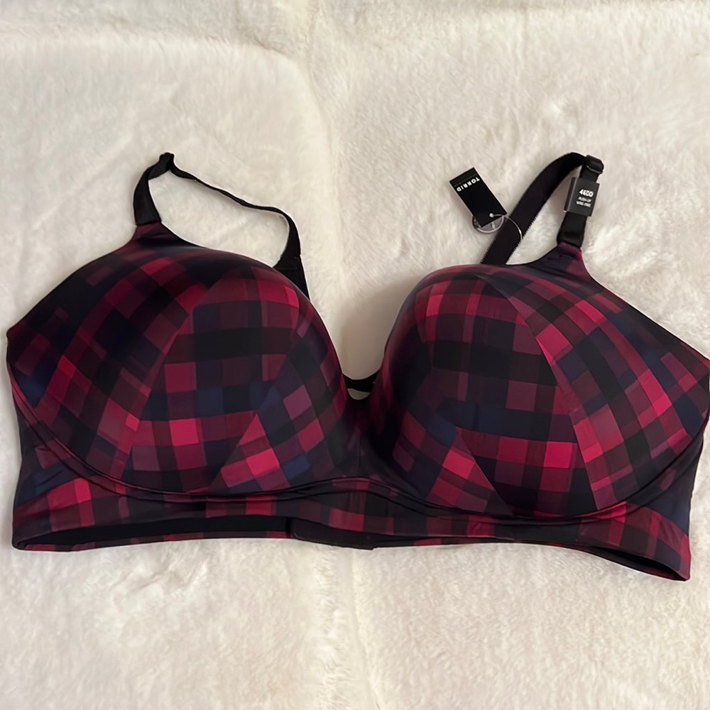 Torrid multi plaid padded push up wire free bra